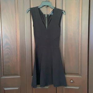 V-Neck Ribbed Dress